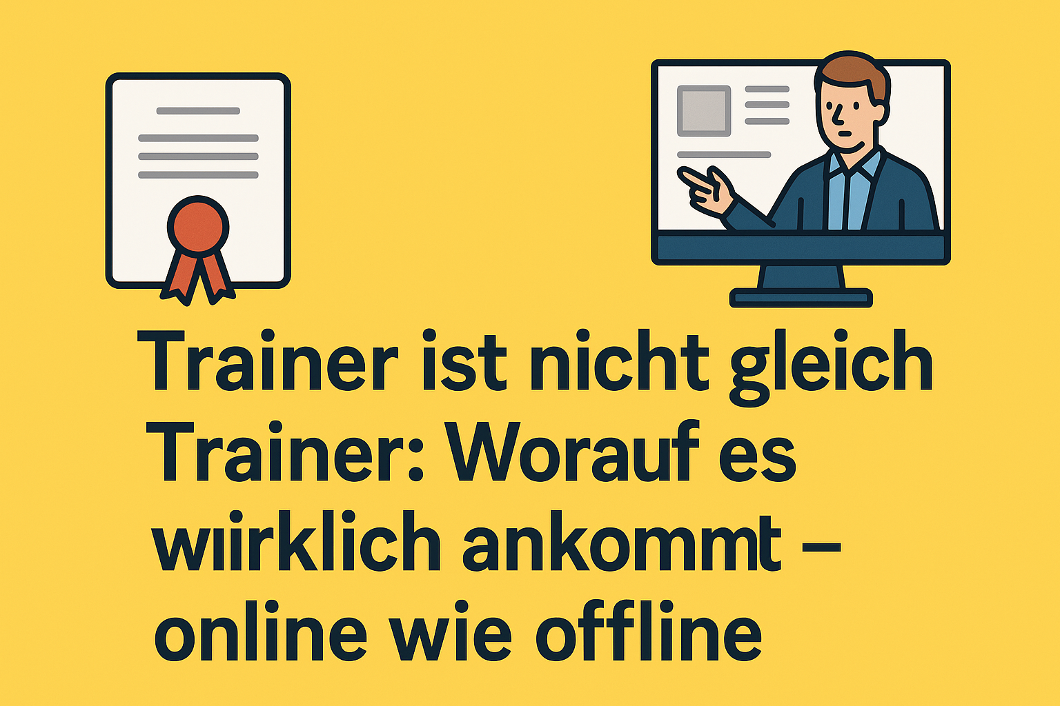 Trainer ist nicht gleich Trainer: Worauf es wirklich ankommt – online wie offline