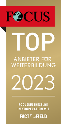 FOCUS Siegel: TOP-Anbieter Weiterbildung 2023