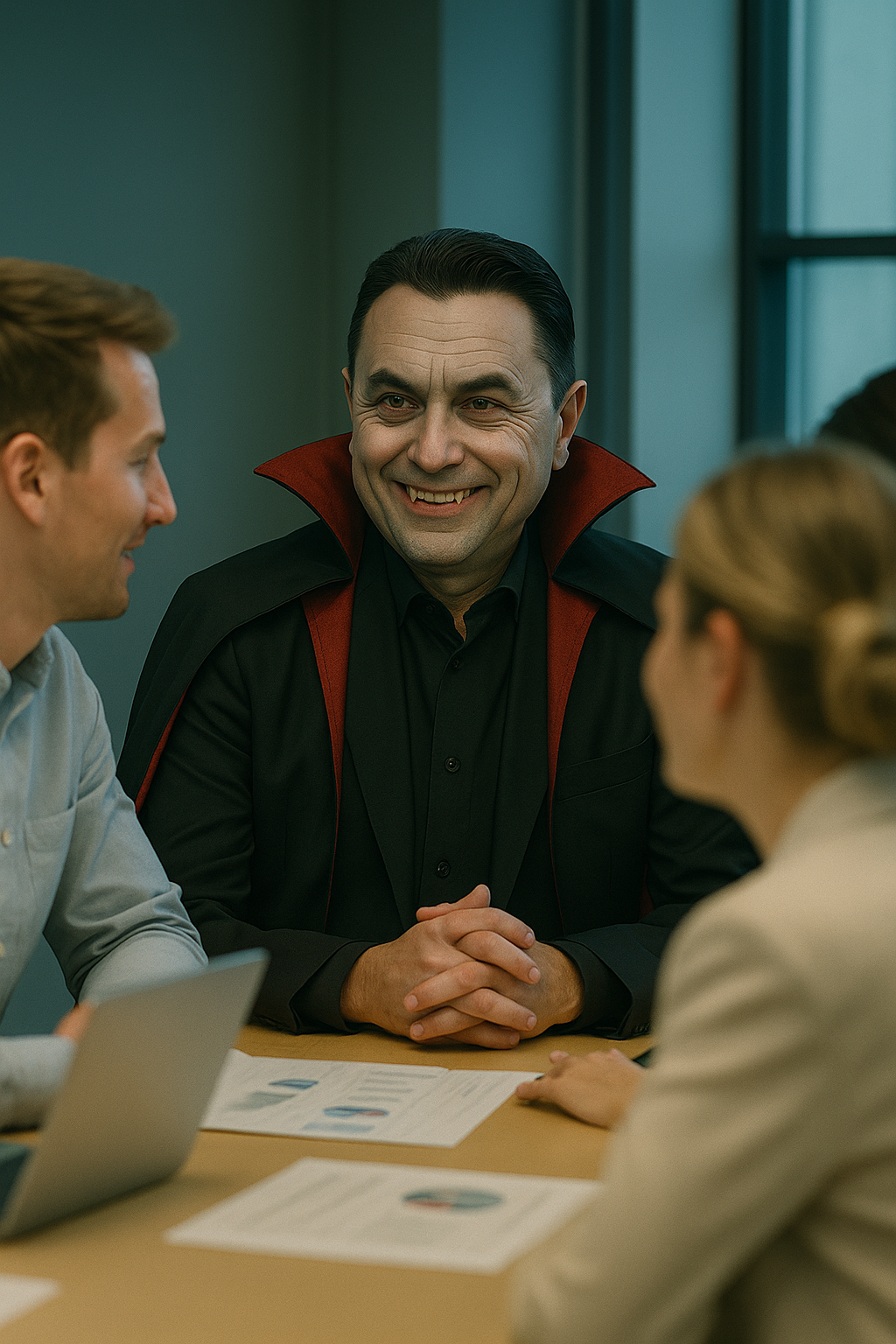 Vampirischer Business Meeting Moment 1