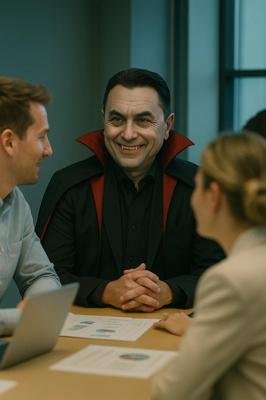Vampirischer Business Meeting Moment 1