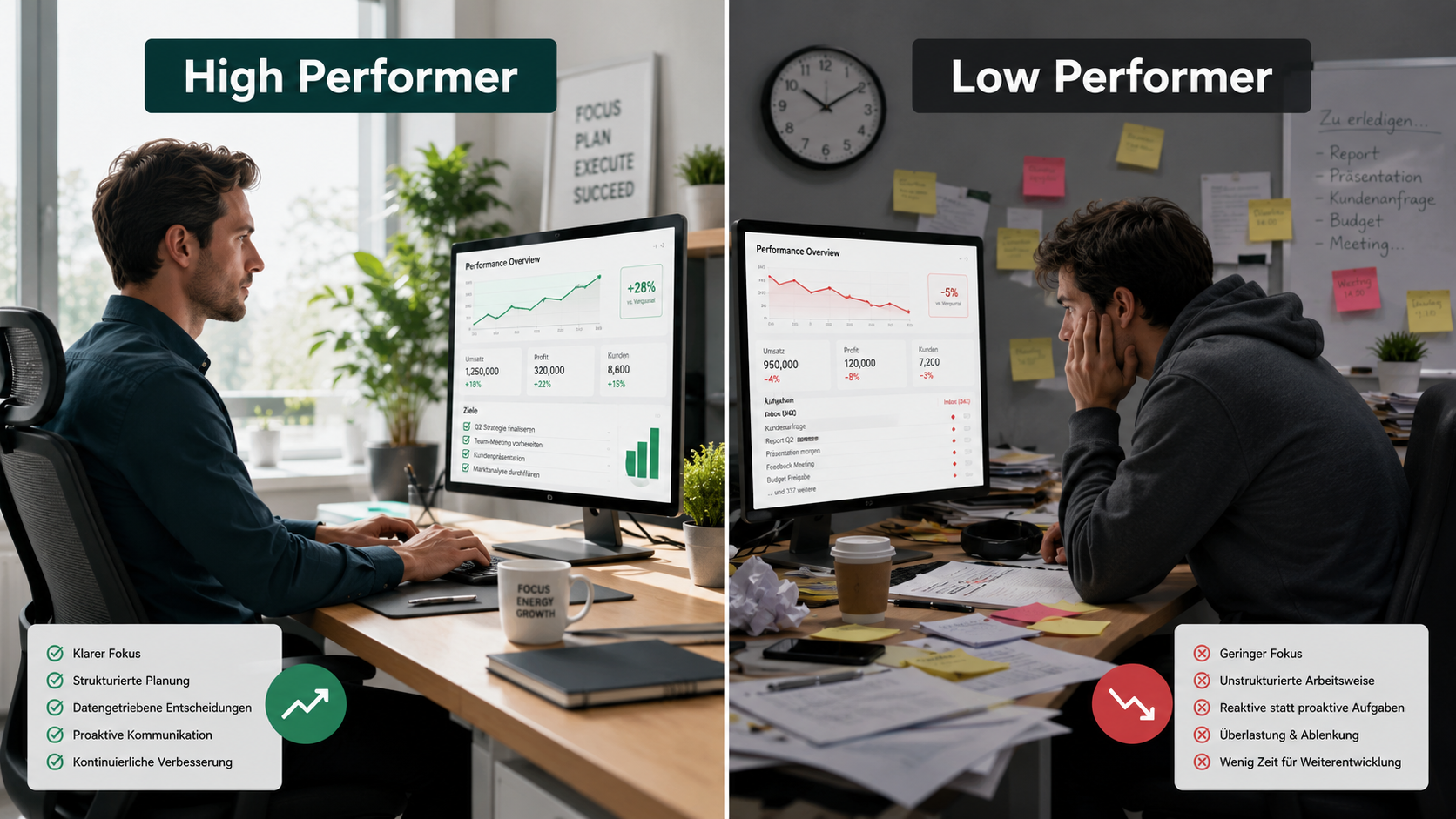 High Und Low Performer