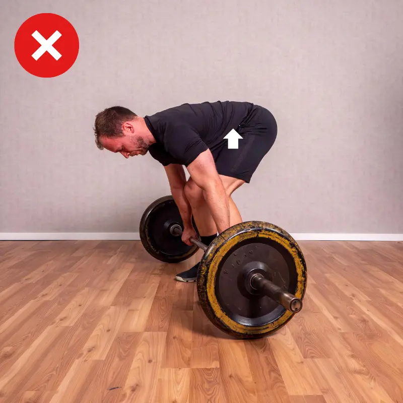 Langhantel Training Die Huefte Schiesst Beim Start Nach Oben