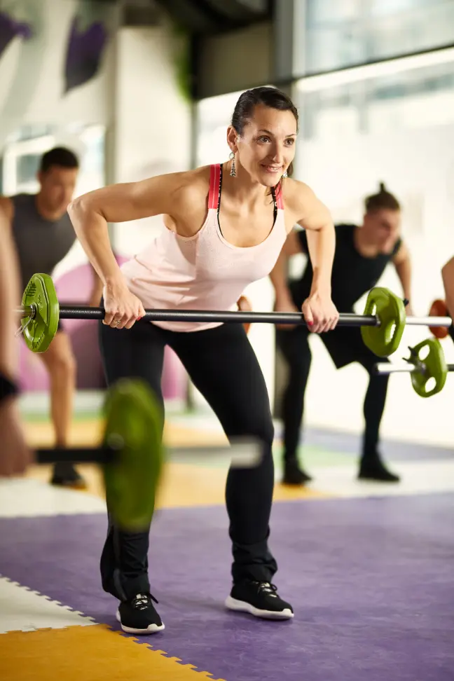 Langhanteltraining Im Fitnessstudio