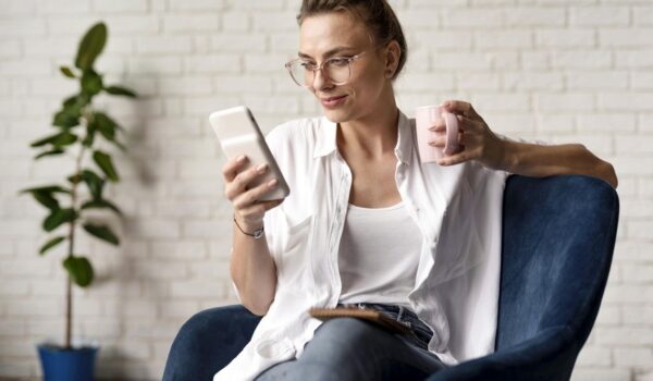 woman-checking-mobile